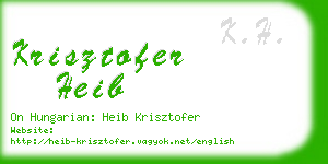 krisztofer heib business card